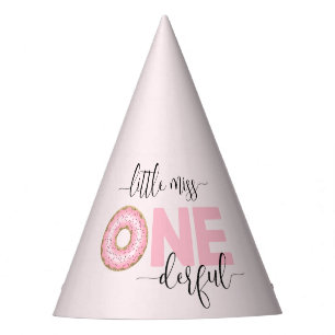 Pink Sweet Little MIss 1st Birthday Party Hat