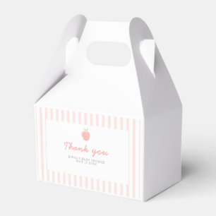 Pink Sweet Little Peach Favour Box Label