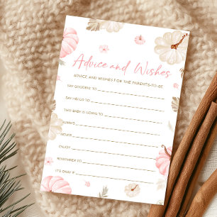 Pink Sweet Little Pumpkin Fall Advice and Wishes