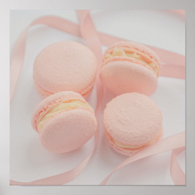 Pink Sweet Macarons kitchen poster | Macarons (Front)