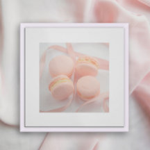 Pink Sweet Macarons kitchen poster | Macarons