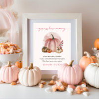 Pink Sweet Pumpkin Baby Girl Shower Guess How Many