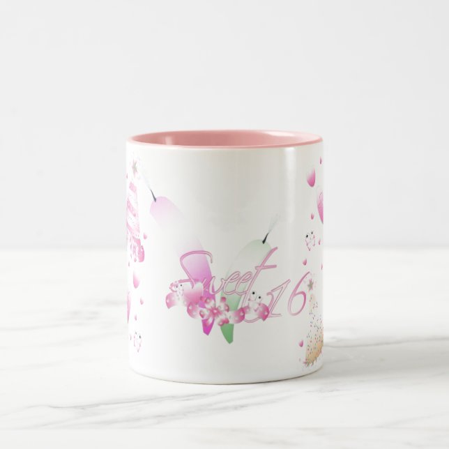 Pink Sweet Sixteen Mug (Center)