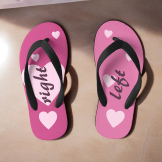 Pink Sweetheart Fun Asymmetrical Kid's Flip Flops