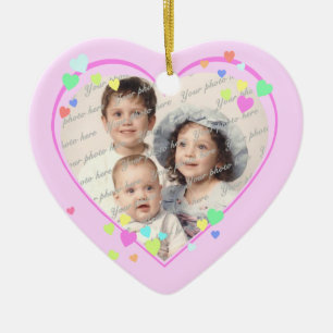 Pink Sweetheart Photo Ceramic Ornament