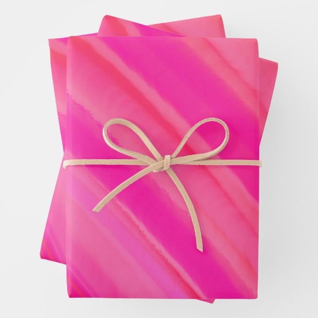 Pink Swirl Abstract  Wrapping Paper Sheet (In situ)