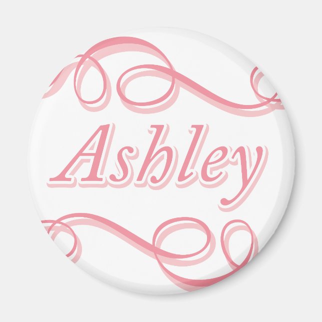 Pink Swirl Ashley Magnet (Front)