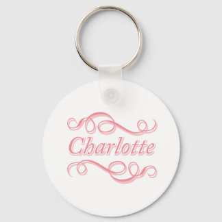 Pink Swirl Charlotte Keychain