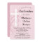 Pink Swirl Cross Confirmation Invitation Girl