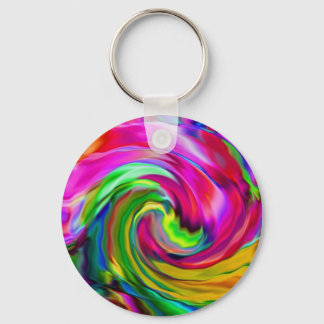 Pink Swirl Keychain