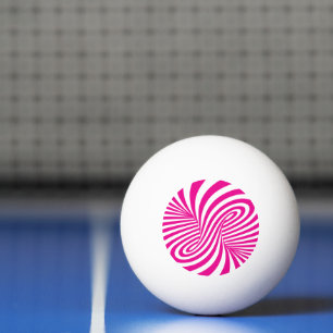 Pink Swirl Ping Pong Ball