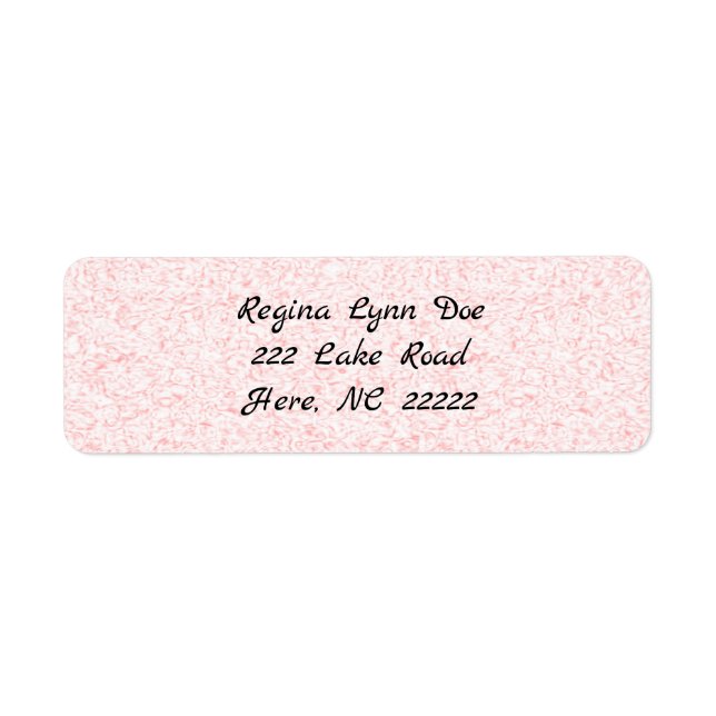 Pink Swirl Return Address Labels (Front)