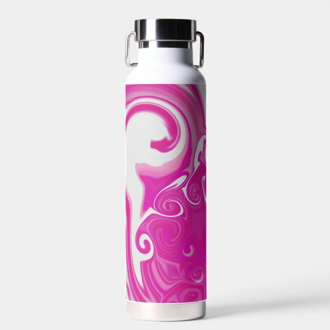 Pink Swirl Water Bottle (Front)