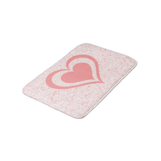 Pink Swirl With Heart Bath Mat