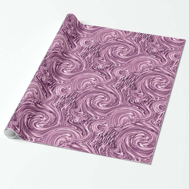 Pink Swirl Wrapping Paper (Unrolled)