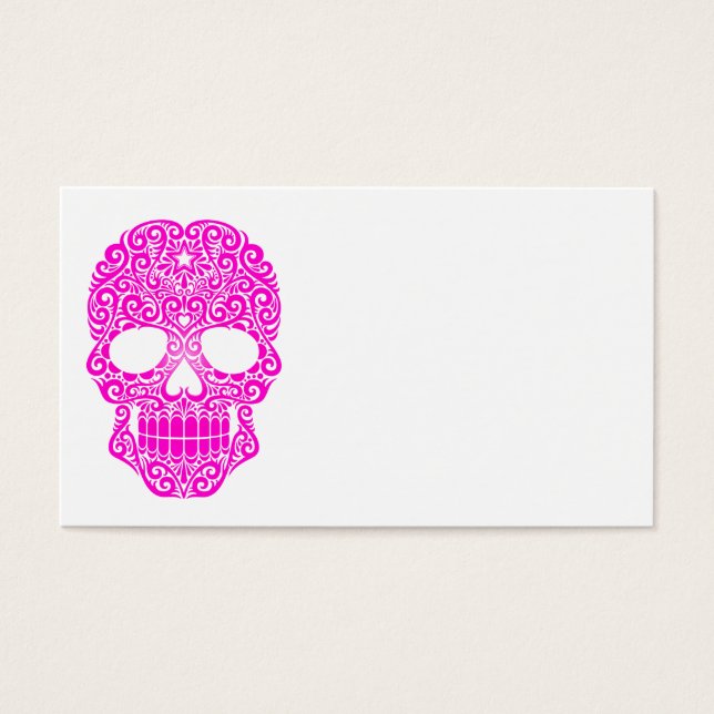 Pink Swirling Sugar Skull (Front)