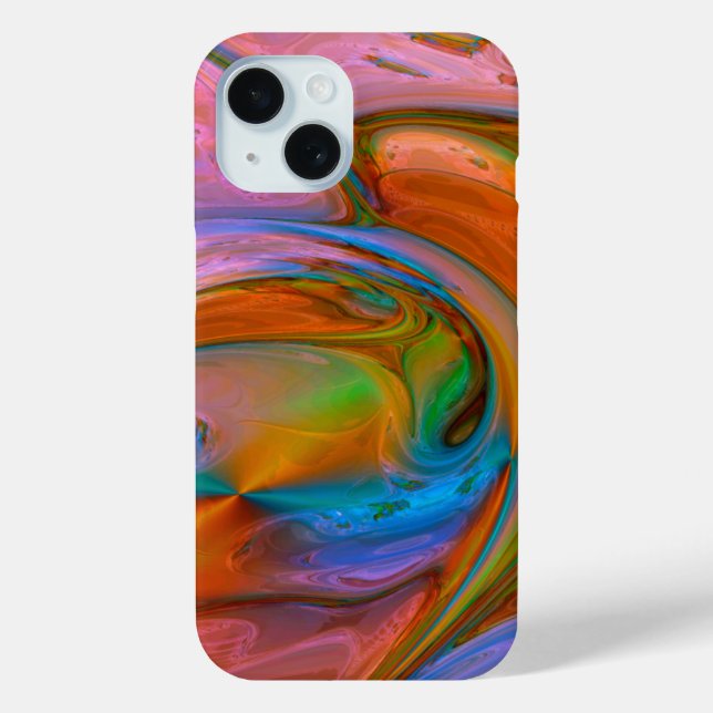 Pink Swirls Abstract Case-Mate iPhone Case (Back)