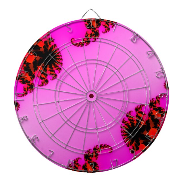 Pink swirls dartboard (Front)