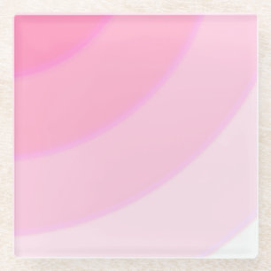Pink Swirls  Glass Coaster