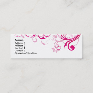 Pink Swirls Mini Business Card
