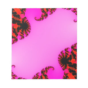 Pink swirls notepad