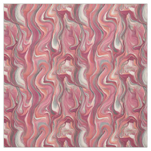 Pink Swirls Twists Paint Pour Design Fabric
