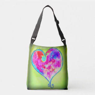 pink swirly hyeart crossbody bag