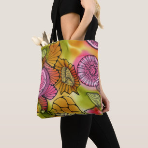 Pink Swirly Tote Bag