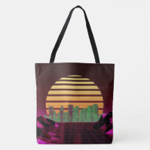 Pink Synthwave All-Over-Print Tote