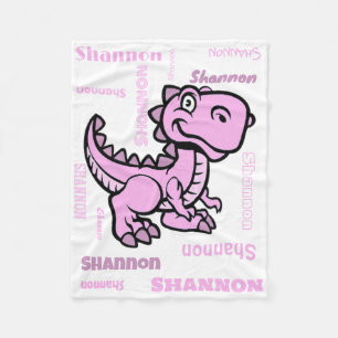 Pink T Rex Dinosaur Couverture en polaire