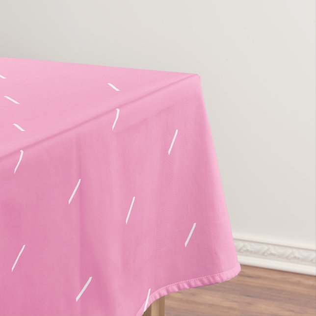 Pink Tablecloth with Hearts - Custom Colours (In Situ)