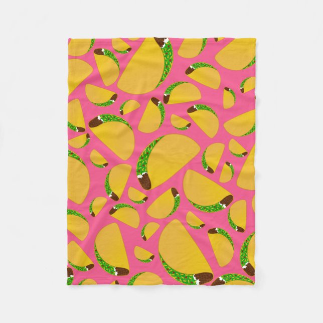 Pink tacos fleece blanket (Front)