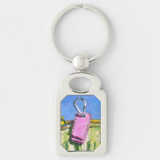 Pink Tag Keychain