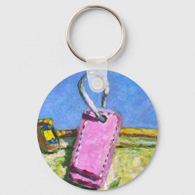 Pink Tag Keychain (Front)