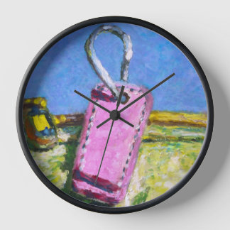 Pink Tag Watch Clock