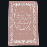 Pink Talavera Tile Fiesta Bridal Shower Favours Medium Gift Bag<br><div class="desc">Everyone loves a fiesta! This collection is a stunning blend of elegance and cultural heritage, inspired by the traditional Mexican Clay Talavera tile patterns. The earthy dusty pink Terracotta floral border exudes sophistication and a touch of festive charm, making it perfect for your Spanish or Mexican inspired celebration. Whether you're...</div>