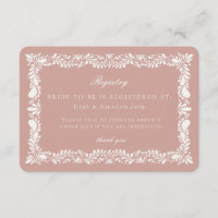 Pink Talavera Tile Registry Card Invitation Insert