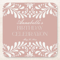 Pink Talavera Tile Spanish Fiesta Birthday Party