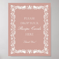 Pink Talavera Tile Spanish Share a Recipe Bridal