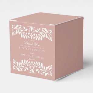 Pink Talavera Tile Spanish Style Fiesta Wedding Favor Box