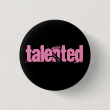Pink Talented button