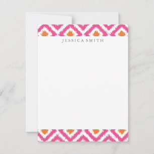 Pink Tangerine Ikat Pattern