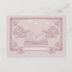 Pink Tarot Baby Shower Books For Baby Enclosure Card