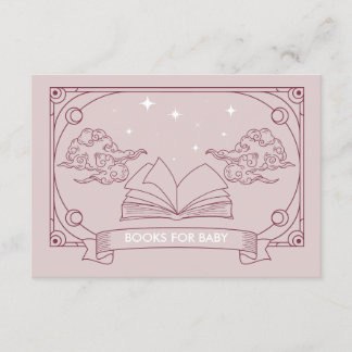 Pink Tarot Baby Shower Books For Baby Enclosure Card