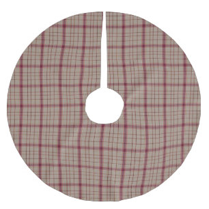 Pink Tartan Brushed Polyester Tree Skirt