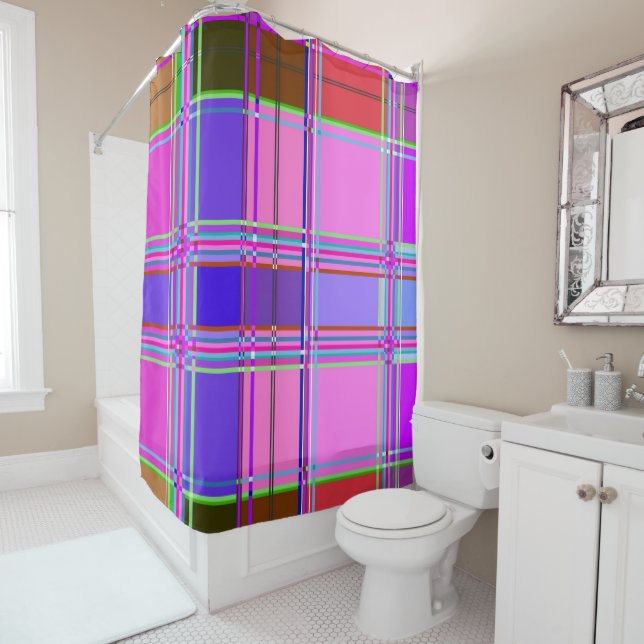 Pink tartan Fabric Pattern Cloth Madras (In Situ)