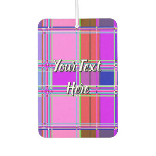 Pink tartan Fabric Pattern Cloth Madras Air Freshener