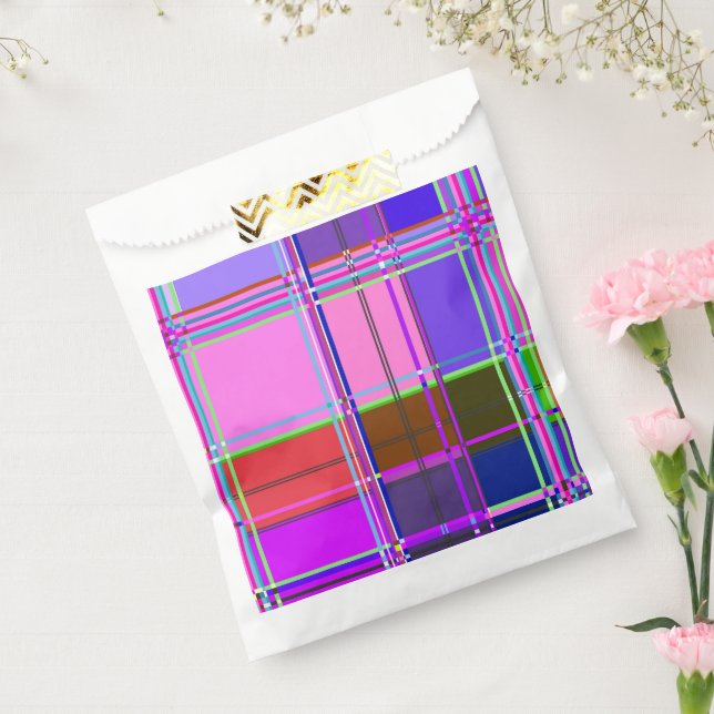 Pink tartan Fabric Pattern Cloth Madras Favour Bag (Sealed)