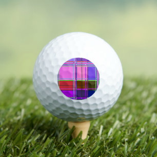 Pink tartan Fabric Pattern Cloth Madras Golf Balls