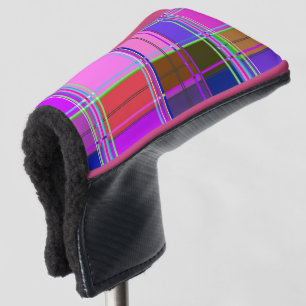 Pink tartan Fabric Pattern Cloth Madras Golf Head Cover